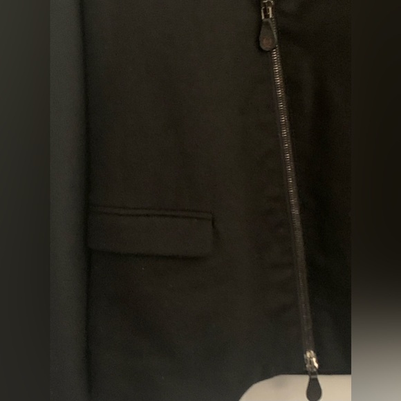 Alexander McQueen X McQ Black Wool Asymmetrical Zip Up Coat Jacket IT48 USM - Picture 5 of 12